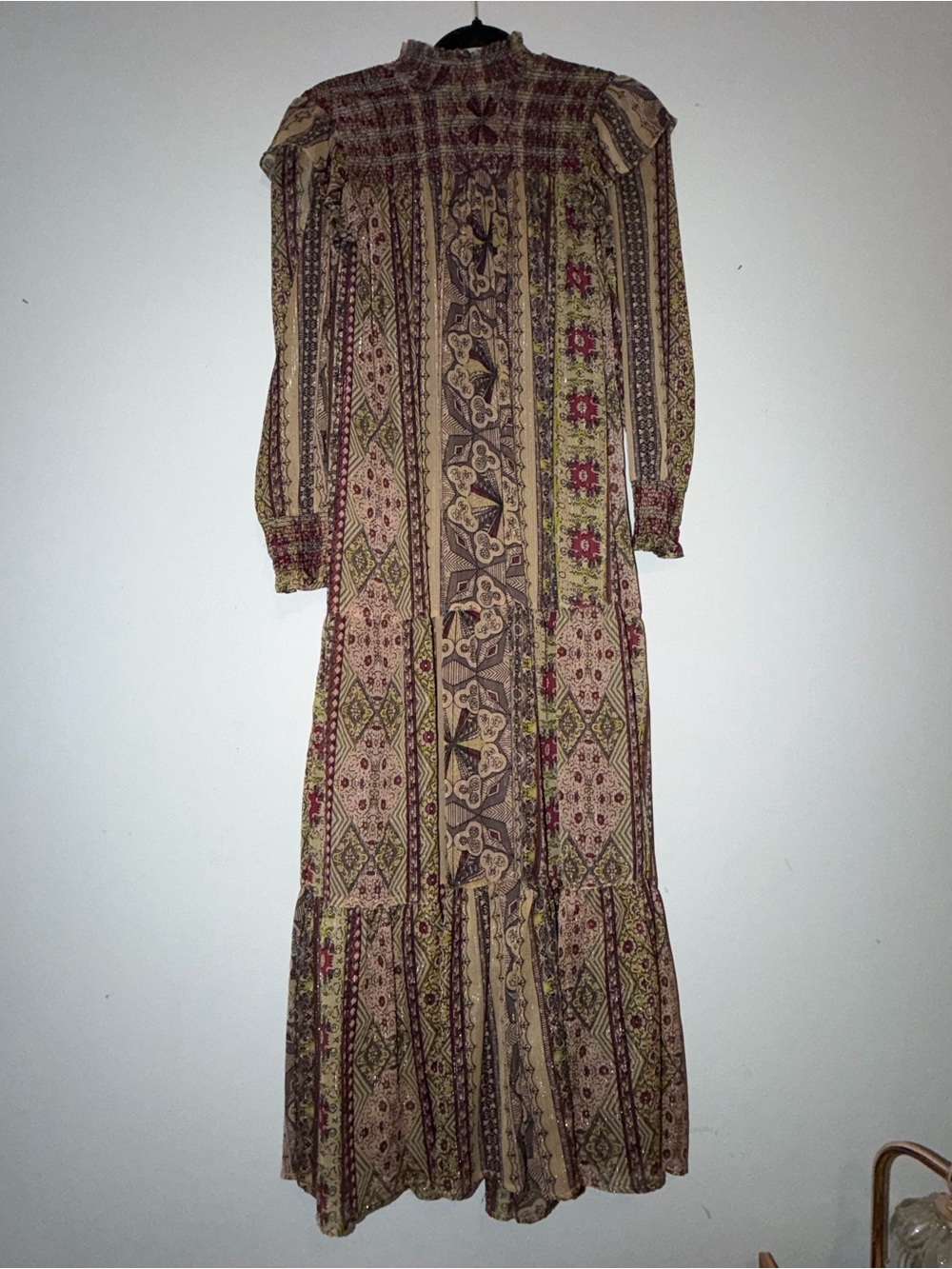 Boho Floral Patchwork Maxi Dress